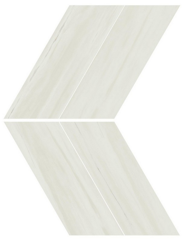 Мозаика Marvel Bianco Dolomite Chevron Lappato (AS1Q)