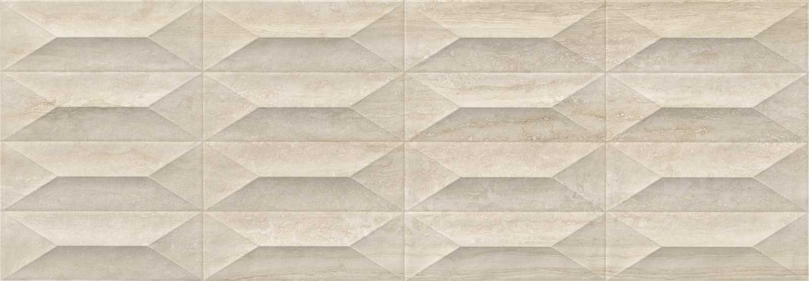 Керамическая плитка Marazzi Italy Плитка Marbleplay Travertino Struttura Gem 3D Rett. 30х90
