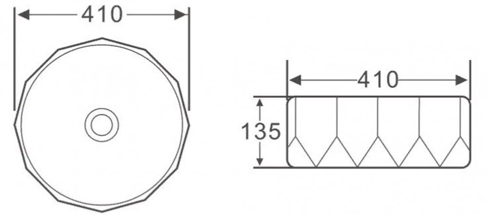 Раковина BelBagno BB1409 накладная - белая 41х41х13.5 см