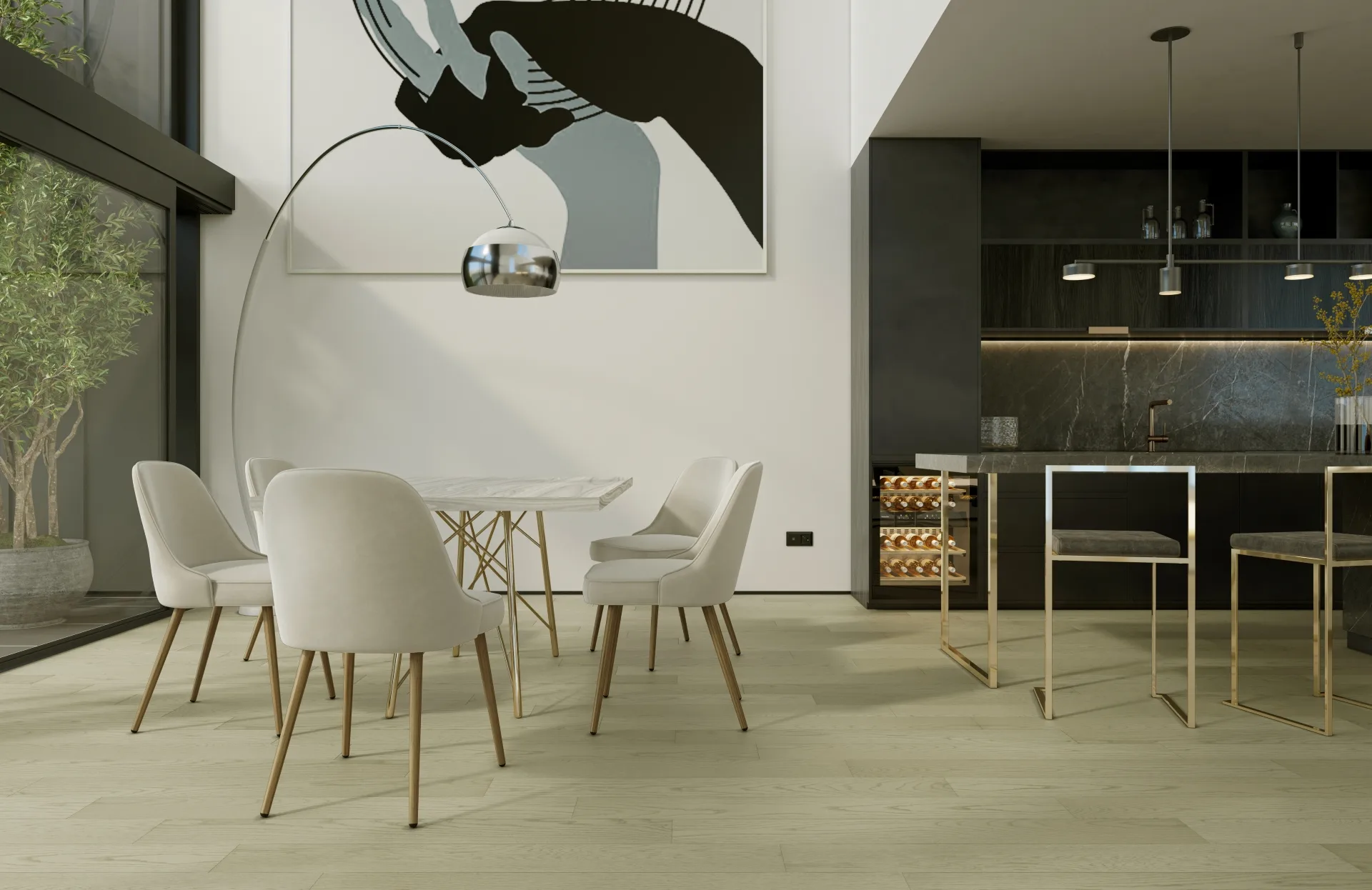 Кварцевый паркет Quartz Parquet Классик 5 мм Дуб Шампань 414