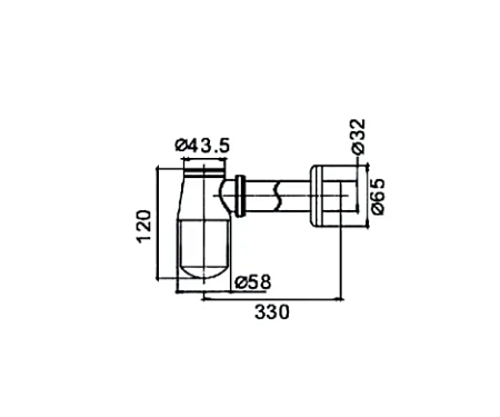 Нижний сифон HAIBA HB80 (колено)