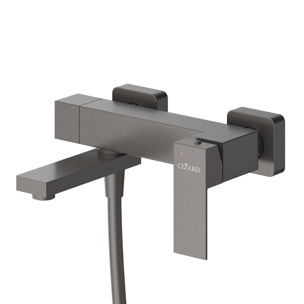 Смеситель для ванны с душем Cezares Slider SLIDER-VD-GM оружейная сталь