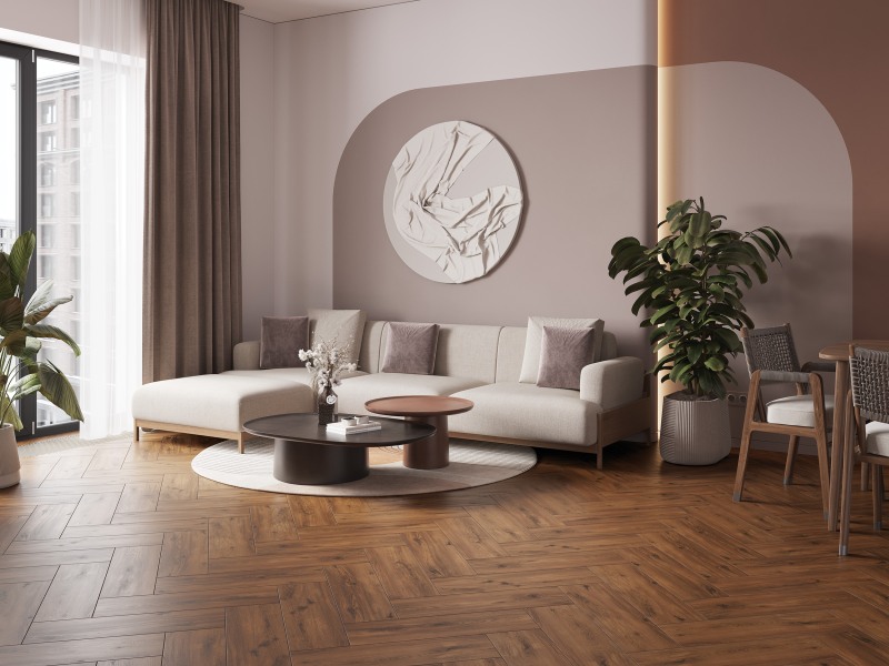 Керамогранит Cersanit Oakwood коричневый рельеф 18,5x59,8