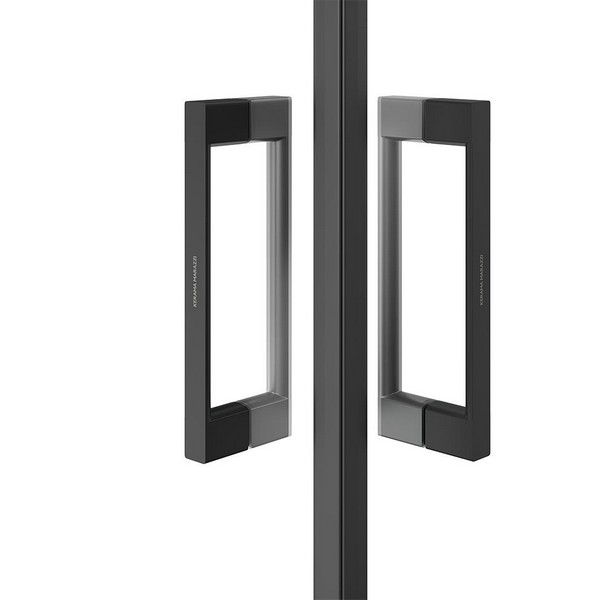VE.90.SSD.BLK.M Душевой уголок VETRO, раздвижной, квадратный, 90х90х195, матовый черный