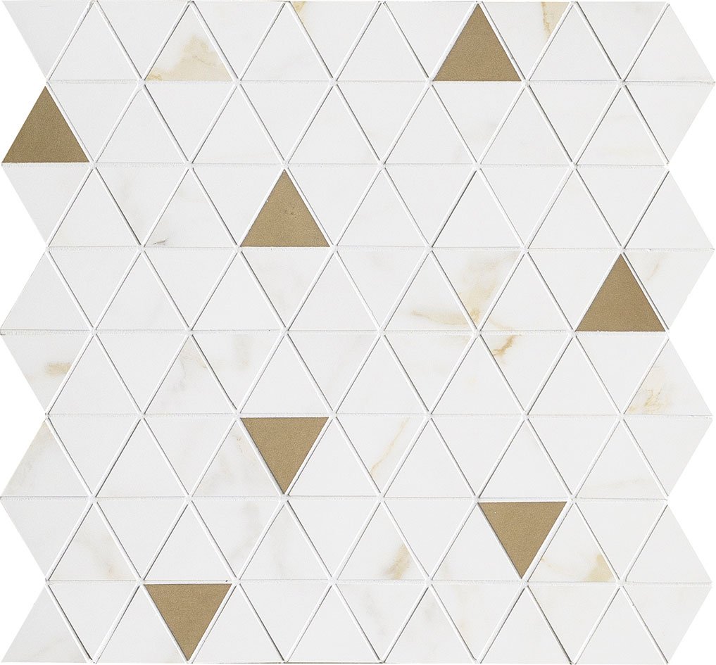 Мозаика Marazzi Italy Allmarble Wall Golden White Sat.Mosaico Tria 40х43