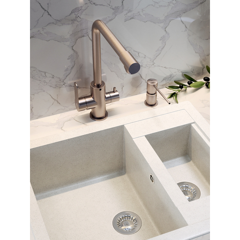 Orange Стил M99-008ni смеситель для кухни однорычажный с каналом для питьевой воды, никель