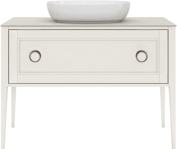 PL.CN.120.1+1/WHT.M Тумба PLAZA Classic NEO напольная 1+1 ящик 120, белая матовая