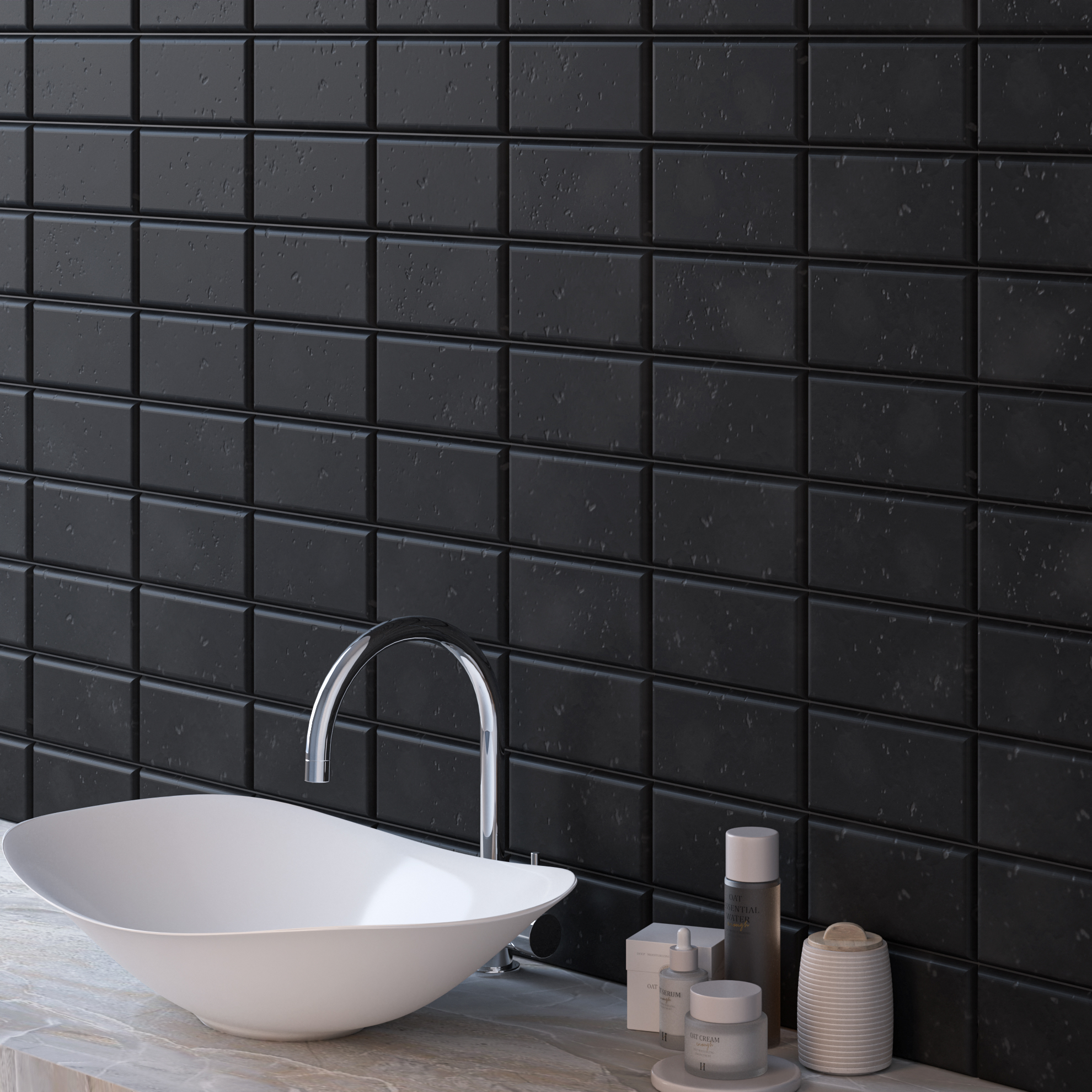 Керамическая плитка Kerama Marazzi Плитка Граффити черный 9,9х20