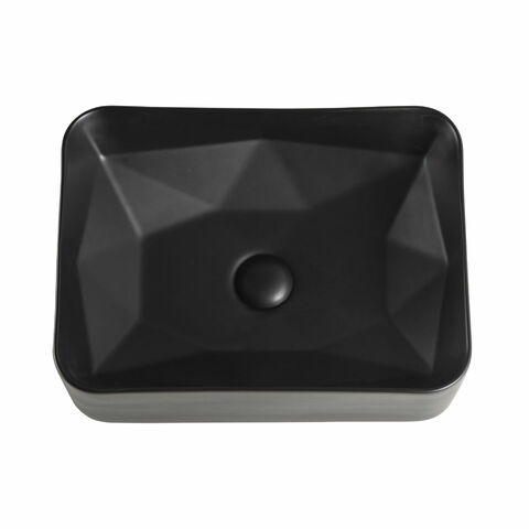 Orange B02-460MB раковина накладная санфарфор, чёрный матовый