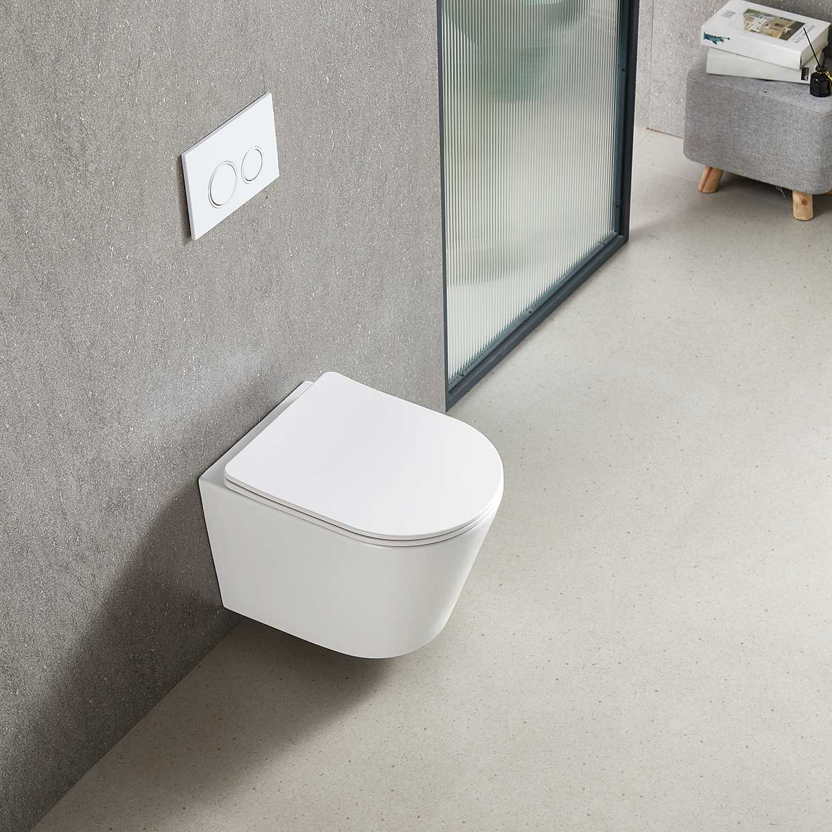 Унитаз подвесной Vincea Piatti VT1-11T безободковый белый сиденье ультратонкое soft-close