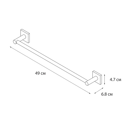 Fixsen LUX CHROME FX-15001 Полотенцедержатель трубчатый 45см., хром