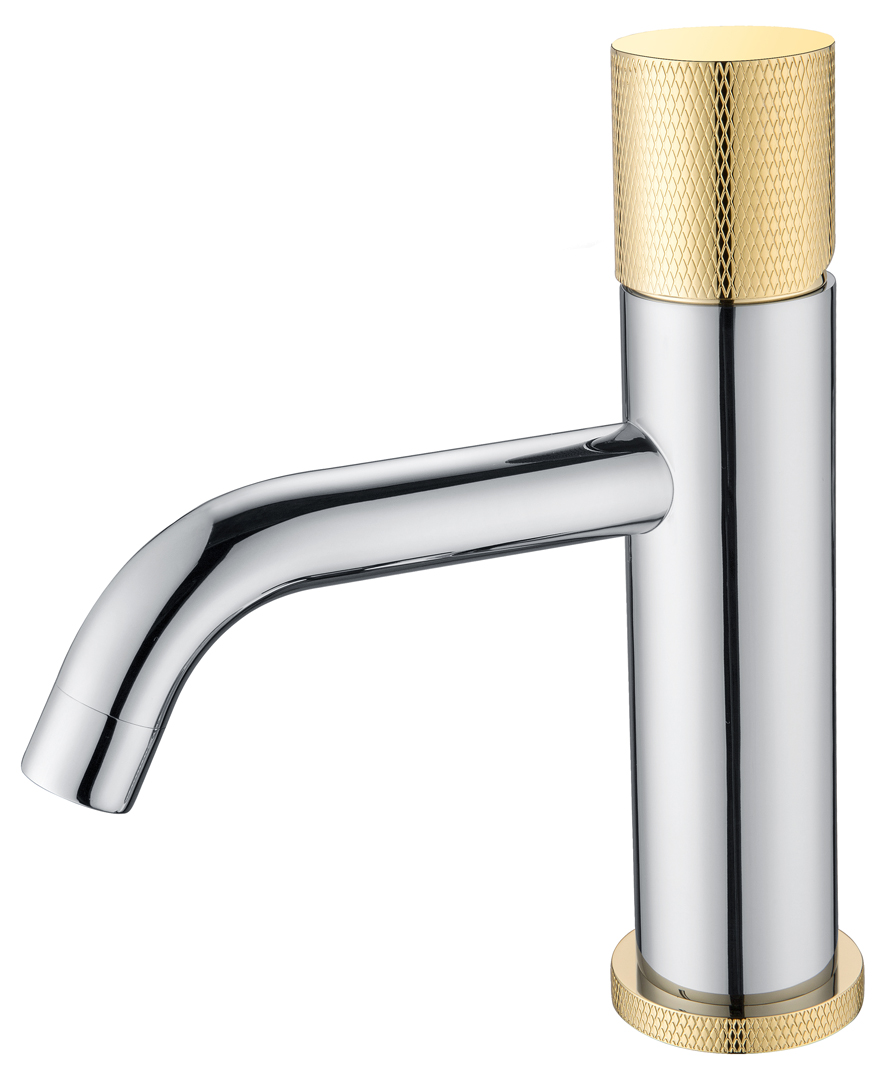 Смеситель Boheme Stick 121-CRG.2 для раковины, chrome touch gold