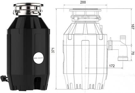 Измельчитель Granula Bone Crusher 910 для пищевых отходов бытовой