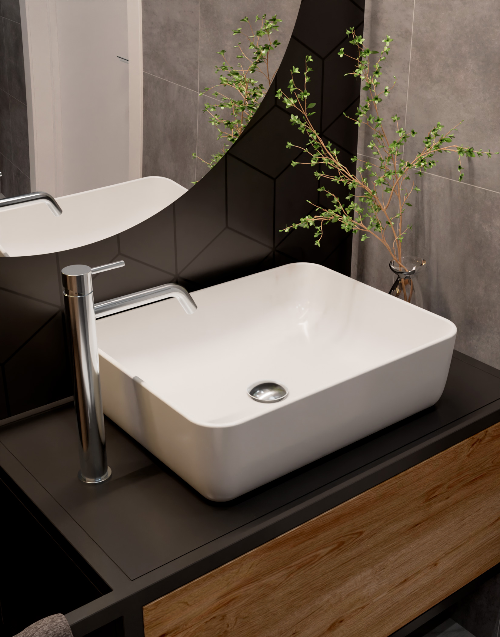 Смеситель для раковины-чаши AQUAme Siena AQM6214CR хром глянец