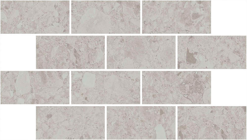 DD605820/MM Чеппо ди Гре мозаичный серый светлый матовый обрезной 34,6x20x0,9 керамогранит