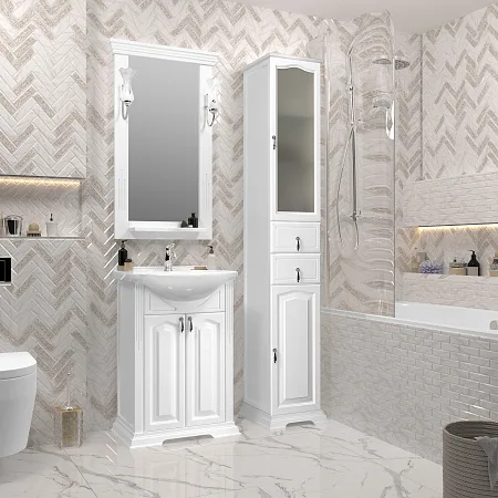 Тумба OPADIRIS Риспекто 55, белый матовый (под раковину CeraStyle Nil 55)