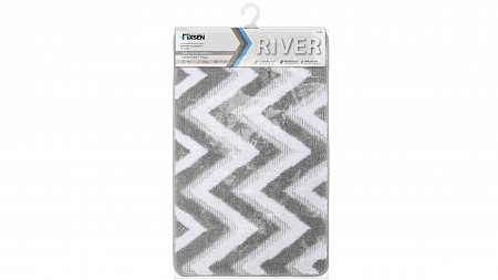 Fixsen RIVER FX-5004K Коврик для ванной 1-ый серый