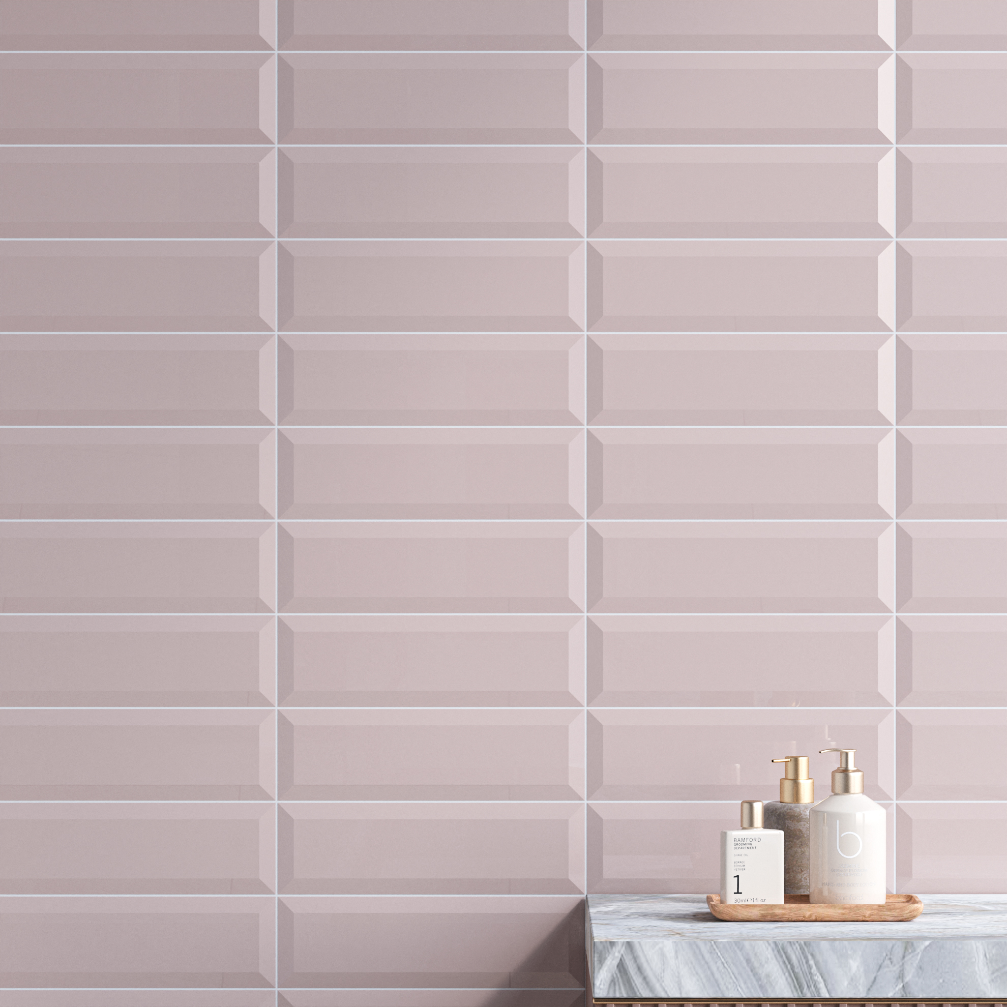 Керамическая плитка Kerama Marazzi Плитка Аккорд дымчатый светлый грань 8,5x28,5