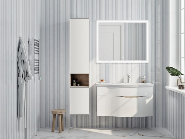 RV.100Rh/WHT.M Тумба RIVA 100 см правая, белая матовая