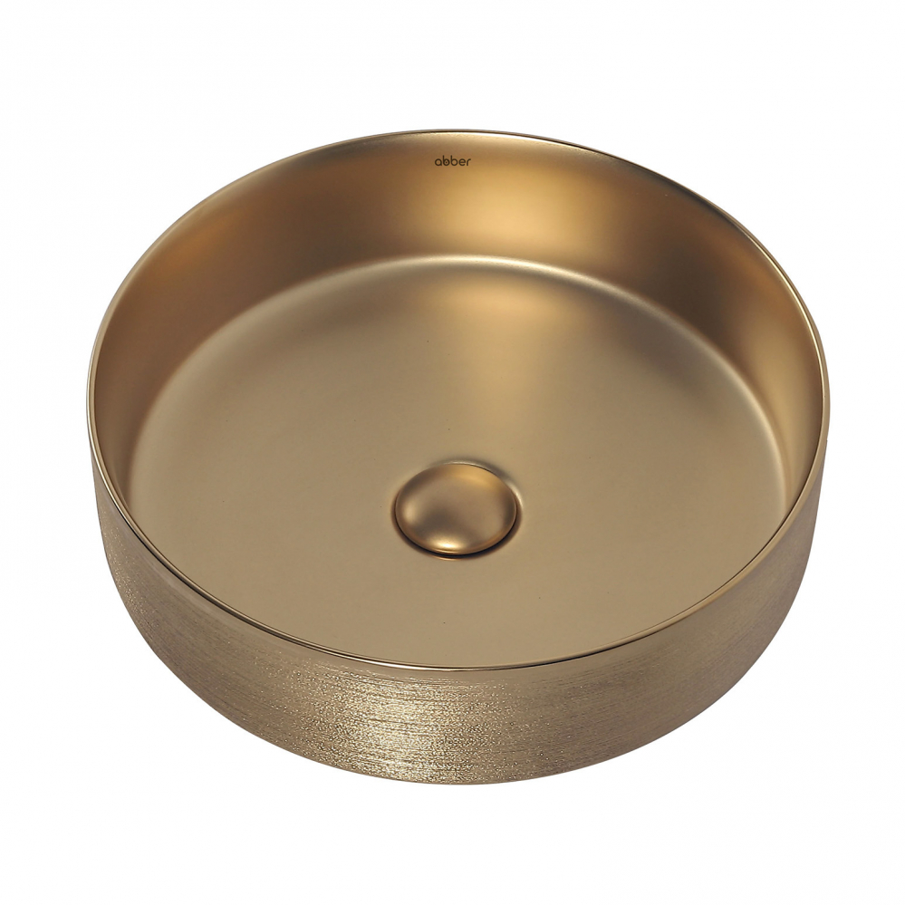 Раковина Abber Bequem 40 см AC2109BGM золото матовое