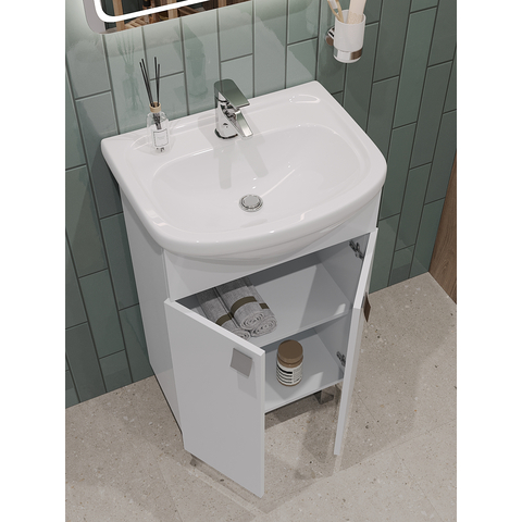 Orange Рио Ri-50TUW+RA-P01-021 Тумба напольная с раковиной 50 см и смесителем