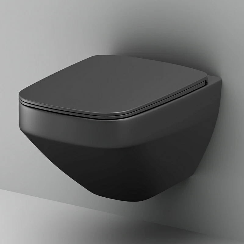 Унитаз подвесной AM.PM Inspire 2.0 C50A1700MBSC безободковый с сиденьем микролифт, черный матовый