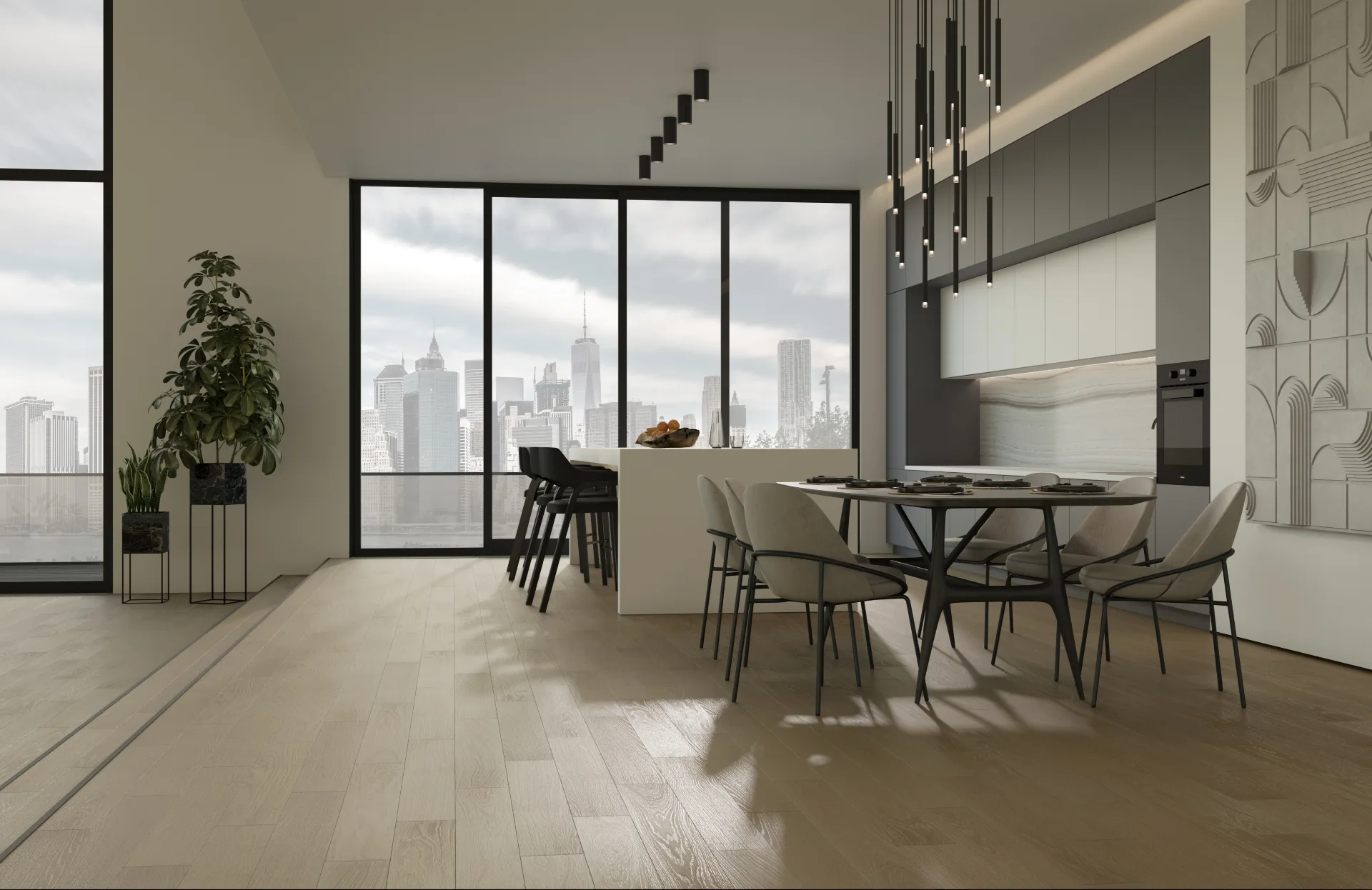 Кварцевый паркет Quartz Parquet Классик 7 мм Дуб Австрийский 418