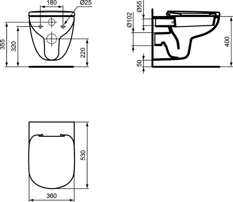 Унитаз подвесной Ideal Standard Tempo T331101