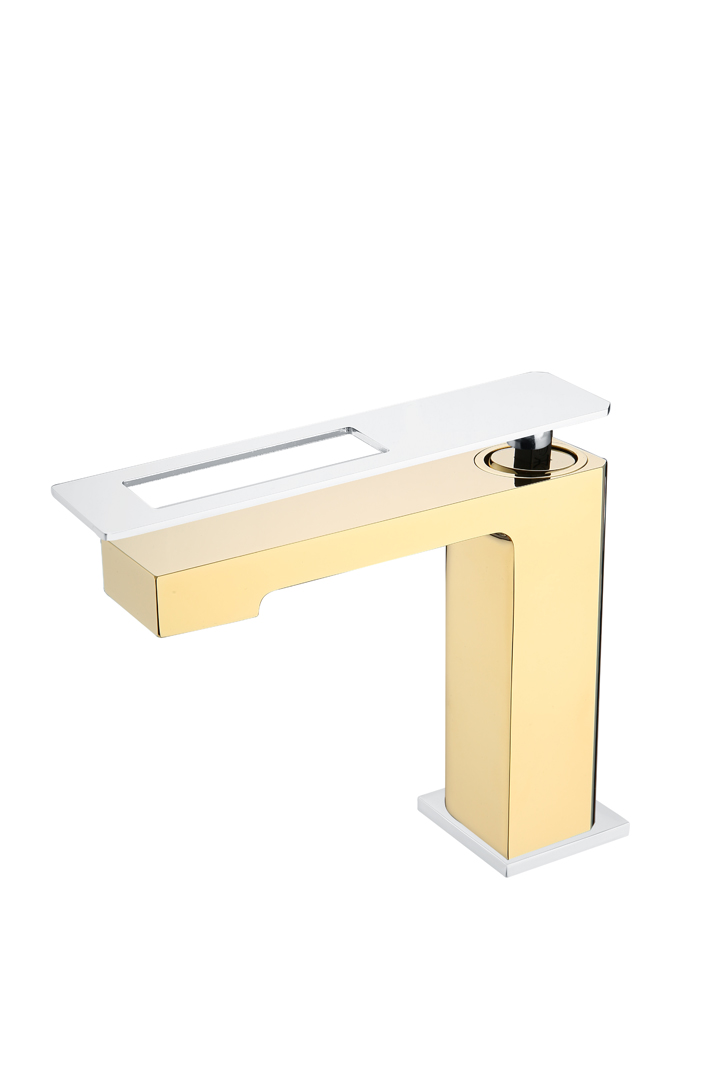 Смеситель Boheme Q 141-GCR для раковины, gold chrome