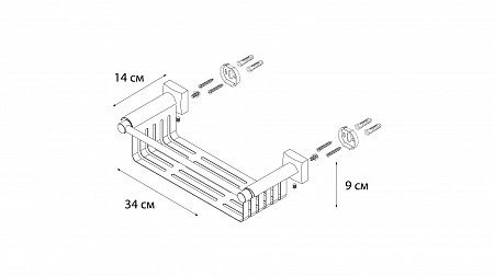 Fixsen KVADRO FX-61323 Полка универсальная