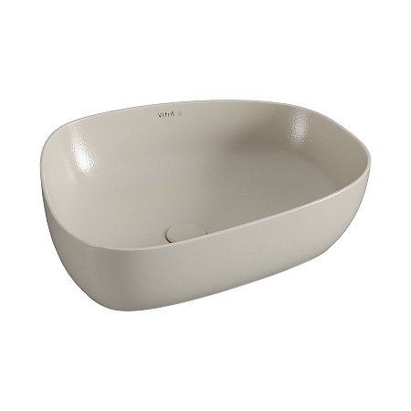 Раковина-чаша Vitra Outline Recycled 7991B066-0016, TV форма, 57x45см, без перелива, матовый тауп