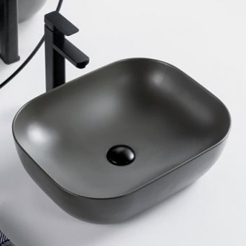 Раковина BelBagno BB1302-H311 накладная 50x40x14 серая матовая