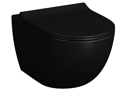 Унитаз Vitra Sento 7748B083-0101, подвесной, безободковый, матовый черный