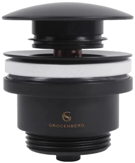 Донный клапан Grocenberg GB106 Черный матовый