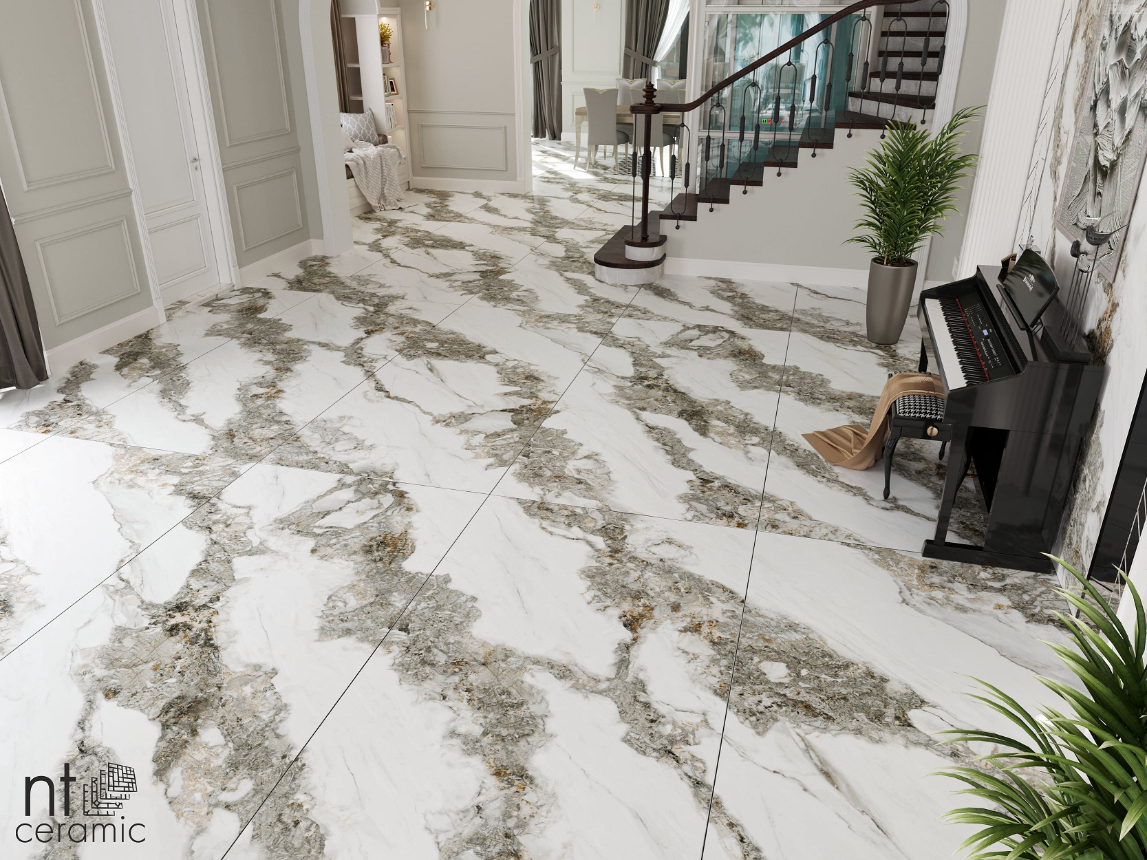 Керамогранит Bianco Struttura