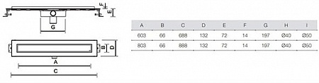 Трап для душа OLIFILO basic 70, OLI