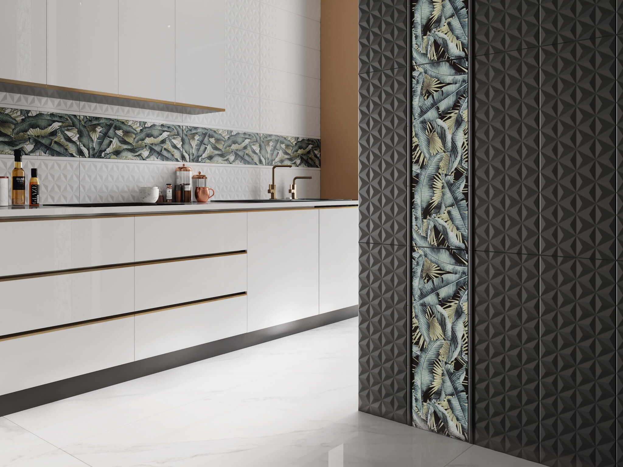 Керамическая плитка Kerama Marazzi Бордюр Карандаш Диагональ черный обрезной 2х25