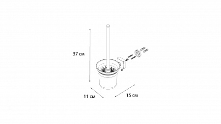 Fixsen KVADRO FX-61313A Ёрш для туалета + дополнительная щетка
