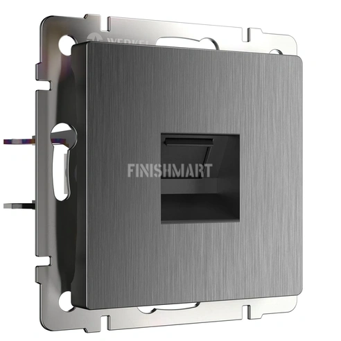 Розетка Ethernet RJ-45 (графит рифленый) W1181004