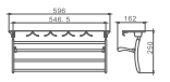 Полка для полотенец HAIBA HB805, хром