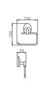 Держатель для туалетной бумаги HAIBA HB1603-3, хром