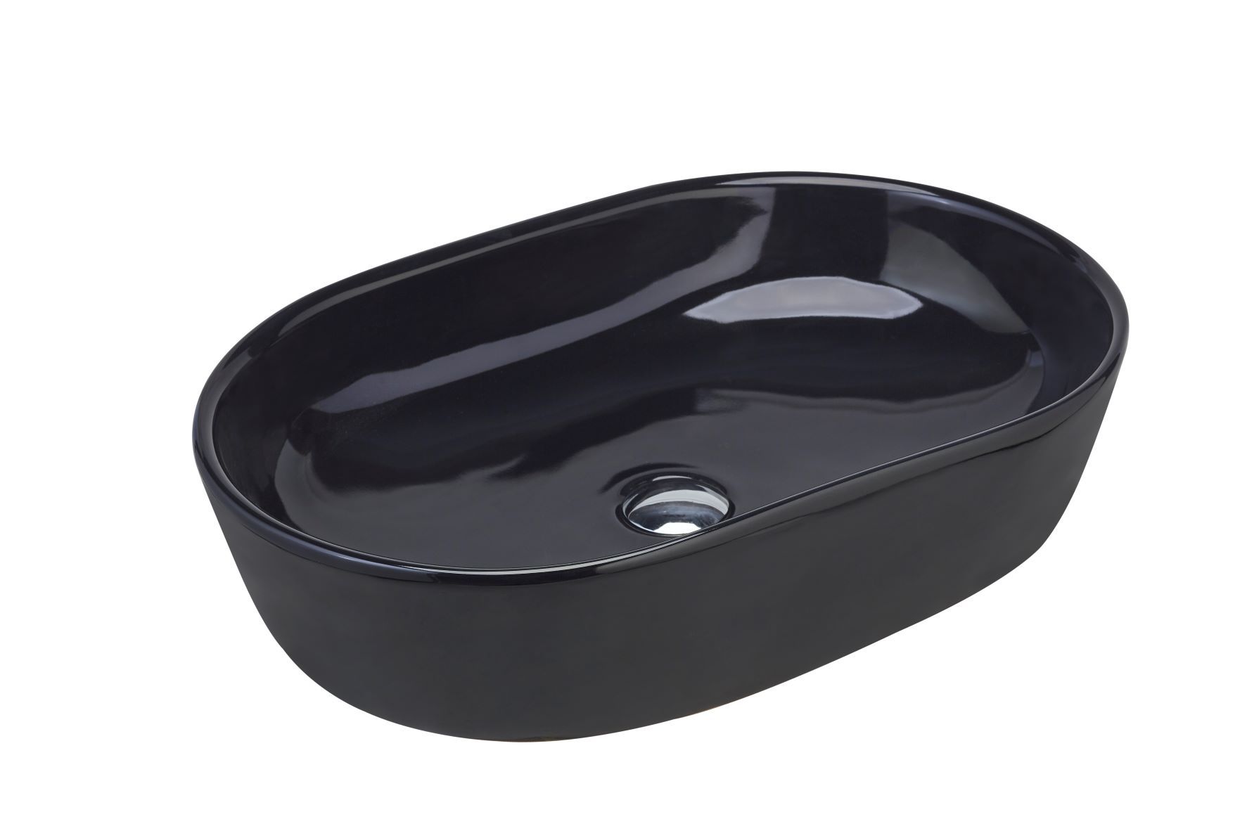Раковина beWash Bogen 60 см 88601006 глянцевый черный