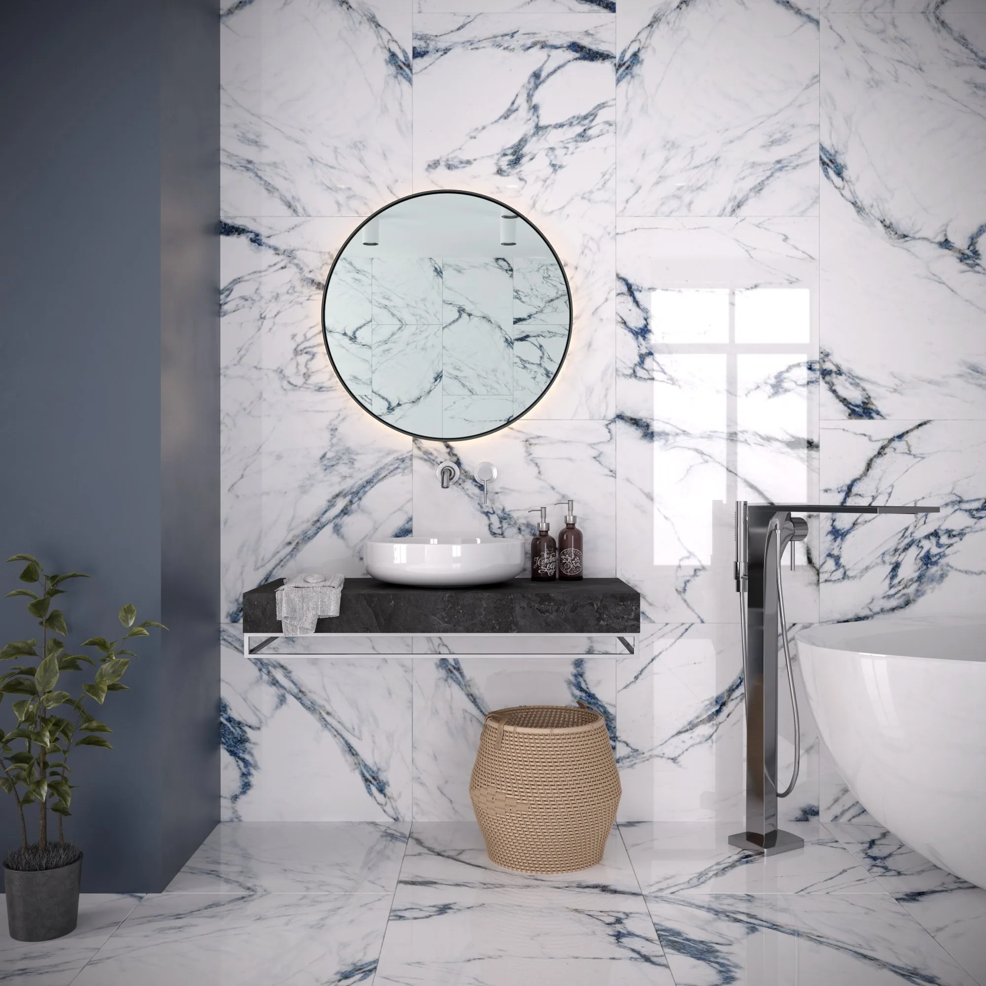 Керамогранит Gracia Ceramica Ferra blue PG 01 lappato 60х120