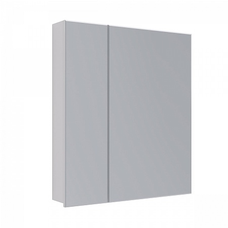 Шкаф зеркальный Lemark UNIVERSAL 70х80см 2-х дверный, цвет корпуса: Белый глянец