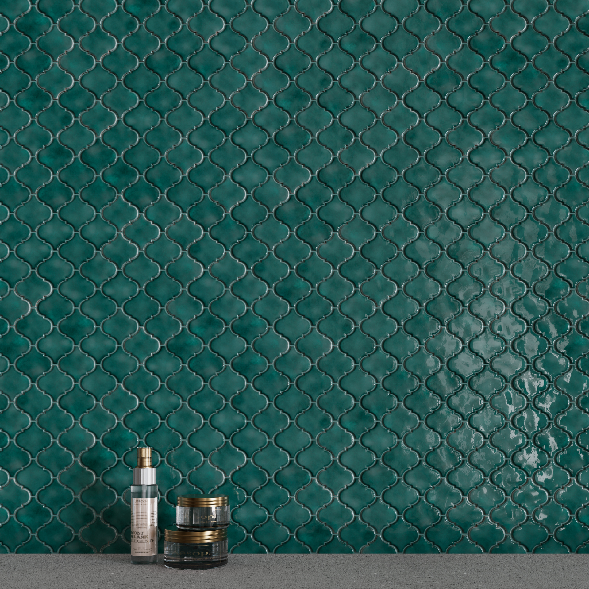 Керамическая плитка Kerama Marazzi Плитка Арабески Майолика бирюза 26х30