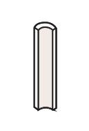Керамическая плитка Marazzi Italy Бордюр Canaletta Int.Citta Bianco (HELSINKI New) 3х20