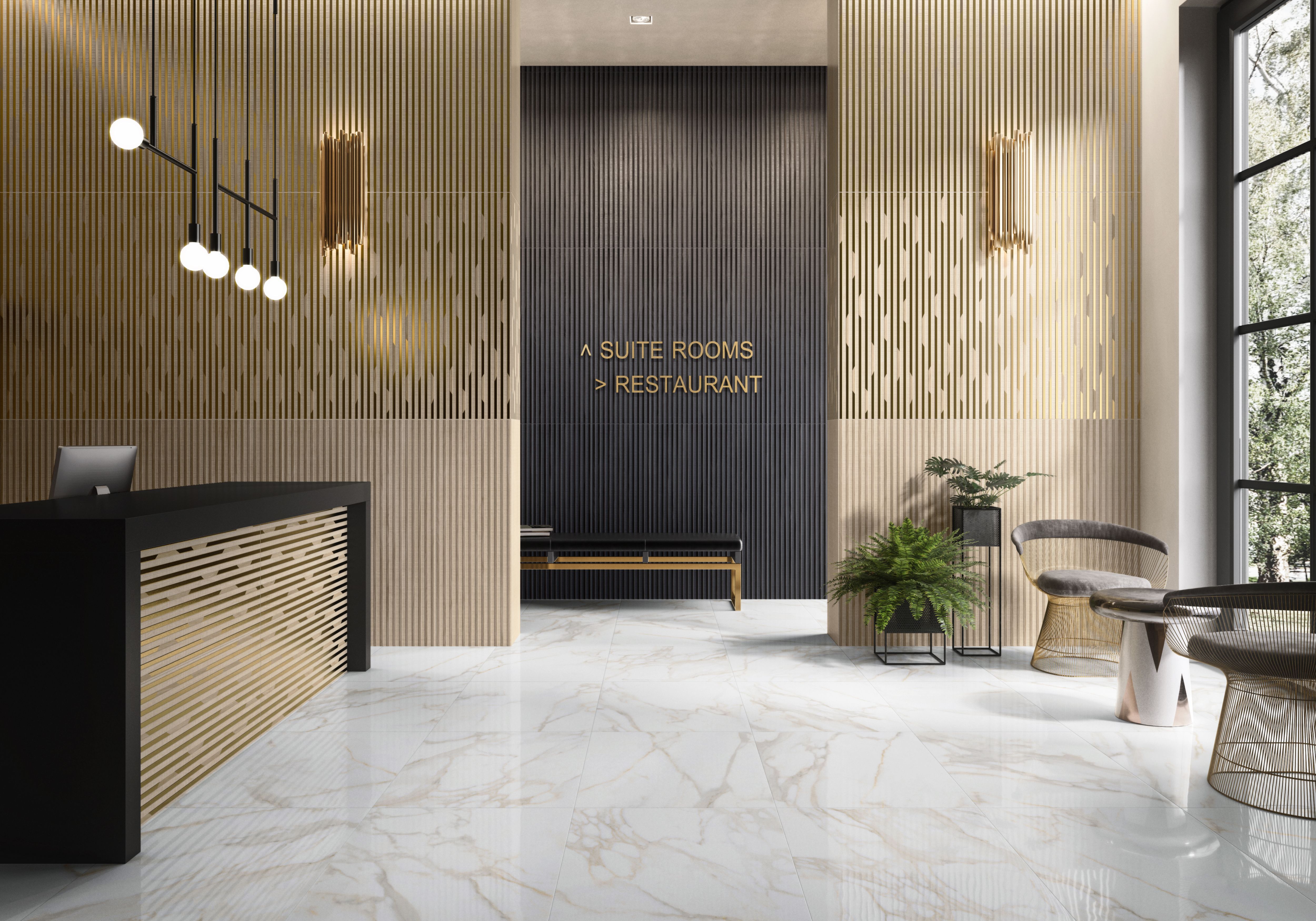 Керамическая плитка Villeroy&Boch Декор La Citta Grey Gold PVD Mix Line Matt.Rec. 40x120