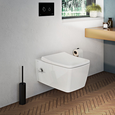 Унитаз Vitra Metropole Rim-Ex 7672B003-1684, подвесной, безободковый, с функц. биде и встр. смес-ем