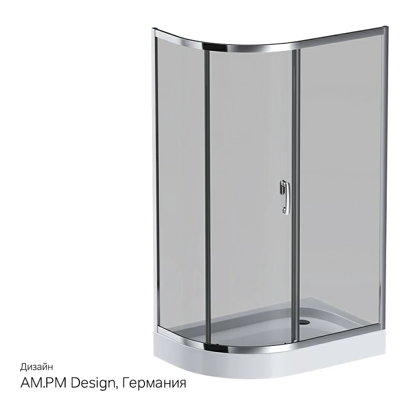 Душевой уголок с поддоном 80x120 AM.PM Like W83G-302U120CG тонированное стекло, профиль хром