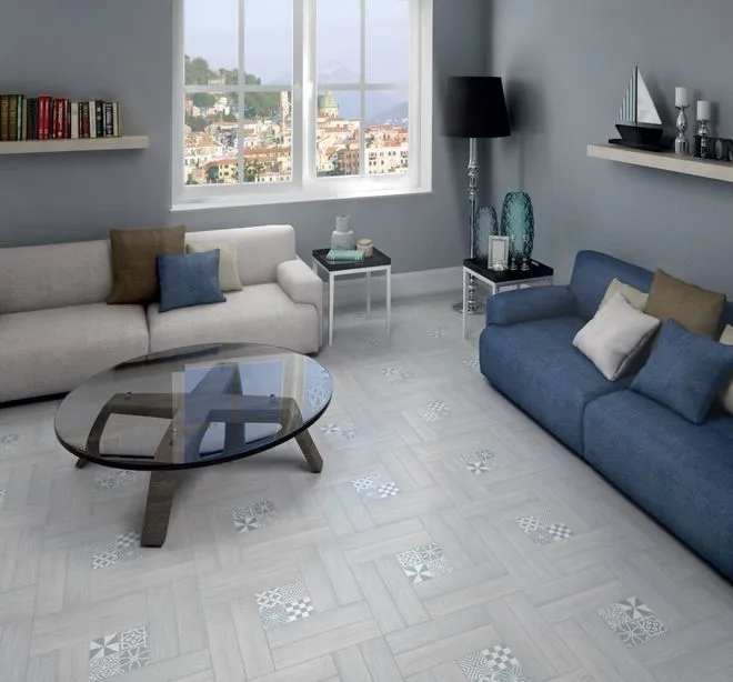 Керамическая плитка Kerama Marazzi Вставка Амальфи орнамент серый 9,9х9,9